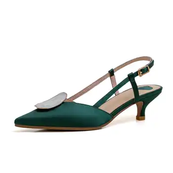 Krazing pot 2020 novo svile sponke traku konicami prstov slingback ženske sandale med petah kovin okraski moda poletni čevlji L20