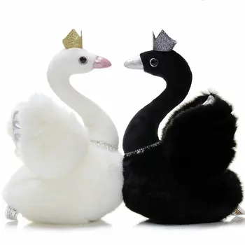 Krono Black Swan lutka Igrača sneguljčica rincess swan plišastih igrač Polnjene Pravljice black swan Dekle lutka Za otroka, darilo za Rojstni dan, poroko