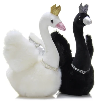 Krono Black Swan lutka Igrača sneguljčica rincess swan plišastih igrač Polnjene Pravljice black swan Dekle lutka Za otroka, darilo za Rojstni dan, poroko