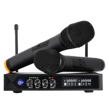 Ktv Brezžični Mikrofon, Eden za Dva s Reverb Iskanje Karaoke Bluetooth Domov TV, Brezžični Mikrofon Karaoke(EU Vtič)