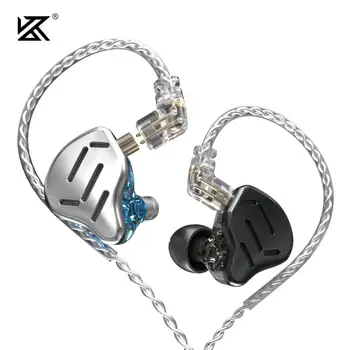 KZ ZAX Slušalke 16 Enot HI-fi Bas V Uho Monitor Hibridno Tehnologijo Slušalke šumov Čepkov 7BA+1DD Športne Slušalke