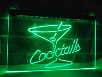 LB522 - Koktajli Rum Vino Lounge Bar Pub LED Neon Luči Prijavite doma dekor obrti
