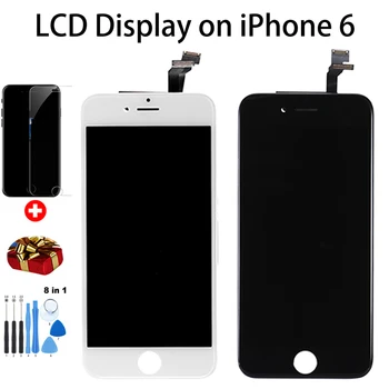 LCD-Zaslon Za iPhone 7 6 6S 8 Plus pantalla Zaslon 3D Dotik, Računalnike Skupščine Nadomestni Telefon, Lcd AAAA++ z darilom