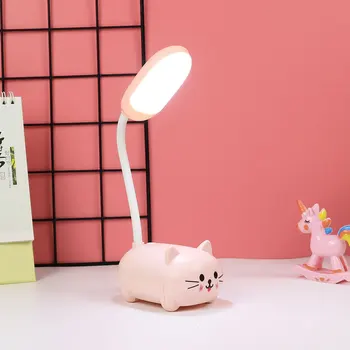 LED Namizna Svetilka USB Polnjenje nočno omarico Lučka Dnevna Soba Badroom Decor Srčkan Nosi Darila za Otroke