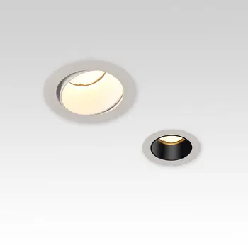 LED Vgradni Reflektor Svetilka Kota Nastavljiv Doma Pozornosti 75 mm Luknjo Strop Downlight, Minimalističen, Dnevna Soba Ozadju Stene