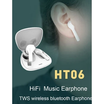 Lenovo HT06 TWS Slušalke Bluetooth Brezžične Zmanjšanje Hrupa Slušalke Športne Teče Stereo Globoko B Hifi Čepkov