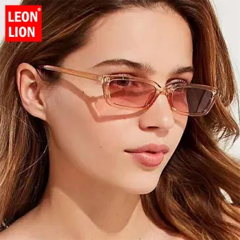 LeonLion 2021 Luksuzni Majhen Okvir sončna Očala Ženske Letnik Pravokotnik Ocean Leče, Očala, Ogledalo Oculos De Sol Feminino UV400
