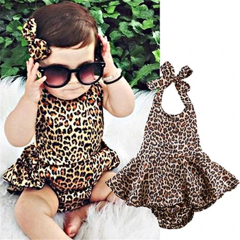 Leopard Obleka, Otroška Oblačila, Kul Baby Dekleta Original Bodysuits Bo Ustrezala Set Telo Bebe Jumpsuit Poletje Slog