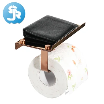 Lepa rose zlata toaletni papir držalo z polica wc roll stojalo, kopalnica držalo iz nerjavnega jekla wc roll imetnik