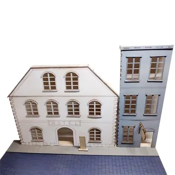 Lesene Skupščine Model za Vgradnjo DIY 1/35 Evropskih Mestnih Ulic Prizorov Diorama
