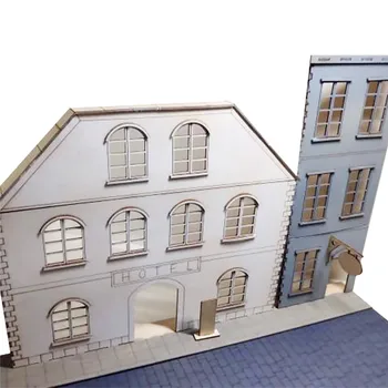 Lesene Skupščine Model za Vgradnjo DIY 1/35 Evropskih Mestnih Ulic Prizorov Diorama