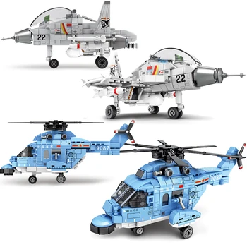 Letala Helikopterji Letalo Letalo gradniki Vojaški SPECIALCI, Policije, Vojske Pilotni Številke Tehnika Mesto Opeke Otroci Igrače