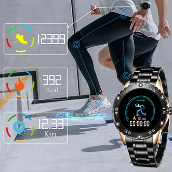 LIGE Moških Pametno Gledati Srčni utrip, Krvni Tlak Monitor Smartwatch Fitness Sports Tracker Nepremočljiva Ure Človek za Android iOS