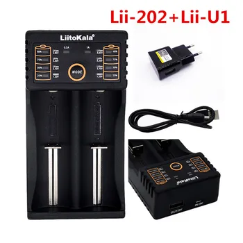 LiitoKala lii-100 lii-202 lii-402 1,2 V 3,7 V AA /AAA 18650 18350 26650 10440 14500 16340 baterije smart polnilec+Lii-U1