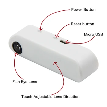 LILYGO® TTGO T-Kamera Mini Kamera Modul ESP32 Čip, 4MB flash 8MB PSRAM Micro USB Nastavljiv Dotik Ribje Oko Objektiv Smer