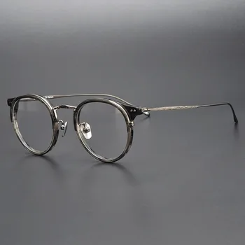 Limited edition Letnik eyeglass okvir čistega titana Ultralahkih 542 klasična okrogla očala ženske, moške spolne original brezplačno ladja