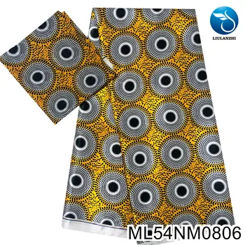 LIULANZHI natisne afriške vosek slog saten tkanine 4 metrov in chiffion tissu 2 metrov šiva obleko saten tissu ML54NM0801-09