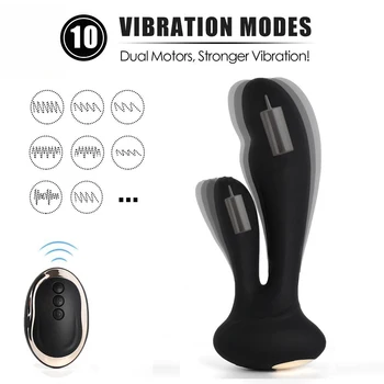 LOAEY10 Hitrost Vodotesen Daljinski upravljalnik Brezžični G-spot Stimulacije Vibrator za ponovno Polnjenje z vibriranjem Analni Prostate Massager