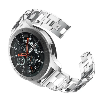 Luksuzni iz Nerjavečega jekla 22 mm smart šport ura pas Za Samsung Galaxy Watch 46mm watch band Bling Nosorogovo Kovinska Zapestnica