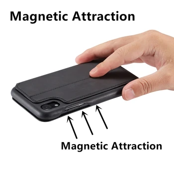 Luksuzni Magnetna privlačnost primeru telefon za Samsung Galaxy A20 A20e A30 A30s A40 A50 A50s A70 poslovnih retro Usnjena torbica, ki je preprosta