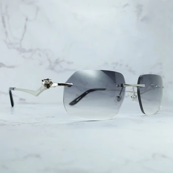 Luksuzni Sončna Očala Mens Panther Rimless Carter Trendi Sončna Očala Retro Klasični Odtenki Očal Za Ženske Lentes De Sol