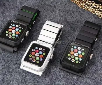 Lunatik Epik Krepak Zaščite Aluminija Watch Band Primeru Link Zapestnica Trak za Apple ura iWatch 38/42mm Serija 1 2 3
