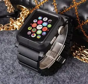 Lunatik Epik Krepak Zaščite Aluminija Watch Band Primeru Link Zapestnica Trak za Apple ura iWatch 38/42mm Serija 1 2 3