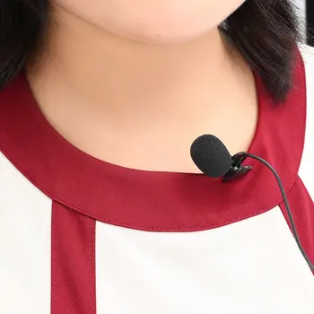 LUSHUO 3,5 mm Mini Priključek za Mikrofon, Prenosni Studio Govora Home Video Vlog Youtuber S Sponko Za Telefon, Laptop Jasnost Glasu