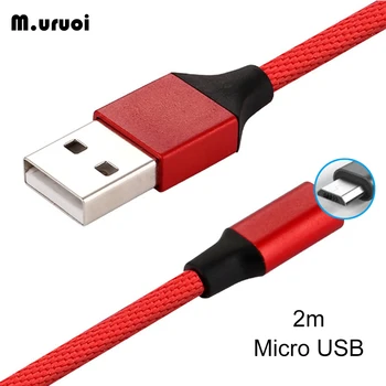 M. uruoi Micro USB Kabel 2m Hitro Polnjenje Mobilnega Telefona Podatkovni Kabel Za Samsung S7 Mikro Polnilnik Android Stabilno Polnjenje Podatkov Kabel