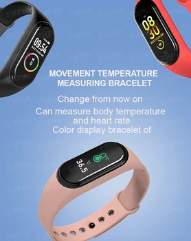 M4 različico za Nadgradnjo Telo Termometer Zapestnica M4 Pro Merjenje Zdravje Smart Band M5 Bluetooth Klic/Glasba Fitnes Tracker Watch
