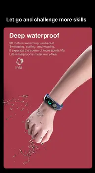 M4 Šport Fitnes tracker Watch Smartband Zapestnica Krvnega Tlaka, Srčnega utripa Smart band Manšeta Moških Za IOS Android