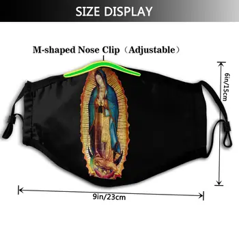 Madonna Usta Masko Naše Gospe Iz Guadalupe Tilma Replika Obrazno Masko Moda Kul z 2 Filtri za Odrasle
