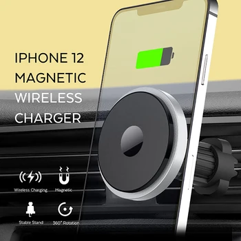 Magnet Array Brezžični Avto Polnilnik Za iPhone 12 Por Max/12 Mini/12 Pro Magsave Avto Nosilec za Telefon, Qi Hitro Brezžično Polnilnike