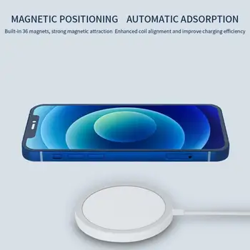 Magnetni 15W Brezžični Polnilnik Za iPhone 12 Max Pro Mini Za Magsafe Hitro Polnjenje Hitro PD 20W NAS EU Priključite Brezžični Polnilnik