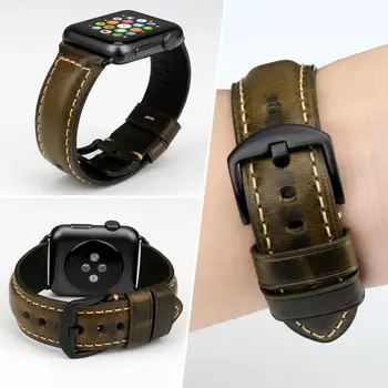 MAIKES Letnik usnje watchbands watch pribor za iwatch trak 44 mm 40 mm zapestnica Apple watch band 42mm 38 mm serija 4 - 1