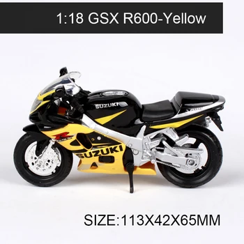 Maisto 1:18 Motocikel Modeli GSX1300R GSXR750 GSXR600 SV650S RM250 Dirka Model Base Diecast Otroci Igrače Za Darilo Zbirka