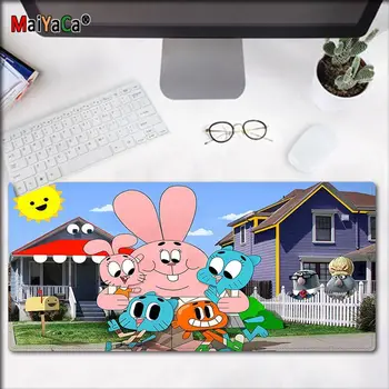 MaiYaCa Novih Modelov Neverjetno Svetu Gumball gumball Zaklepanje Rob Mouse Pad Igra Gume PC Gaming Računalnik mousepad