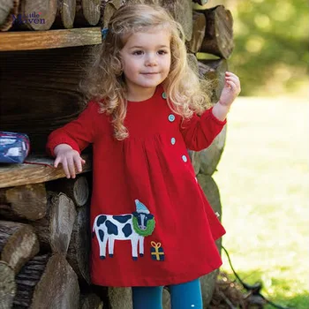 Malo maven Dekleta Obleko z Eno-zapenjanje 2020 Božič Obleko za Baby Dekleta Velvet Krava Dekleta Poročno Obleko Otroci Obleko