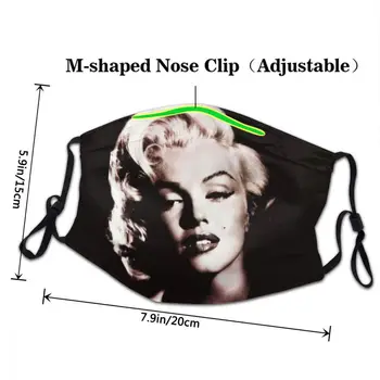 Marilyn Monroe Nastavljiv Masko Moški Ženske Proti Prahu Zaščitni Pokrov Respirator Usta-Žarilna