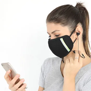 Maska Z Bluetooth Slušalke za Večkratno uporabo Stroj PM2.5 Zaščita Bombaž Maske Za Obraz Slušalke Mikrofon Slušalke Mascherine