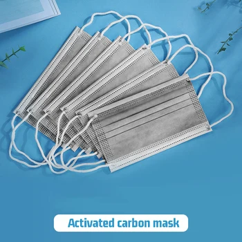Maska za Enkratno uporabo 10/50/100/200pcs Filter za Masko Štiri Plasti Dihanje Prah-dokazilo Anti-vonj Odraslih Usta Masko