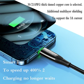 MCDODO 20W PD TIPA C do Strela kabla Auto USB C Kabel Hitro Polnjenje Podatkov Za iPhone 12 Mini 6s 7 plus 8 X Xr 11