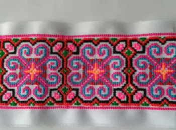 Miao hmong vezenje, kvačkanje bombažne tkanine, čipke trim 8 cm obleko ovratnik trak, lepilni jermeni etnične plemenski tajska indija boho DIY