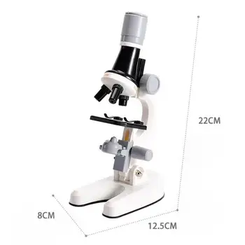 Mikroskop Kit Lab LED 100X 400X 1200X Doma, Šole, Izobraževalne Igrače Darilo Rafinirano Biološki Mikroskop Za Otroke Otroka, Darila, Igrače,