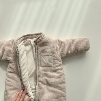 MILANCEL 2020 Otroške igralne obleke Pozimi Fantje Obleko Velvet Dekleta Jumpsuits Krzno Oblog Baby smučarski kombinezon