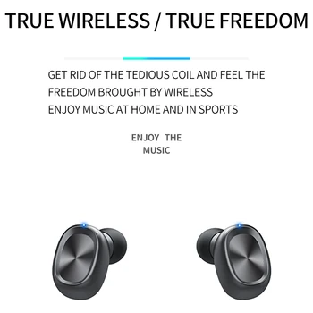Mini 5.0 brezžične Bluetooth Slušalke športne teče Hi-fi kakovosti zvoka IPX7 nepremočljiva zmanjšanje hrupa dotik glasbe slušalke.
