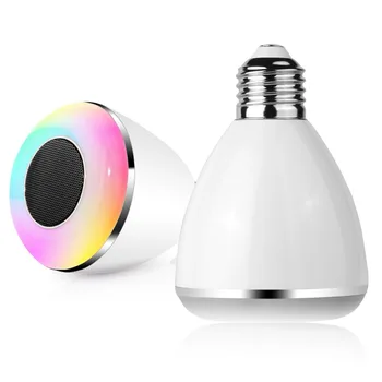 Mini 9W E27 LED Lučka za bluetooth zvočnik žarnica APP Nadzor svetlobe led sijalka Bela + RGB LED Glasba Žarnica Čas Bujenja LED Smart Žarnica