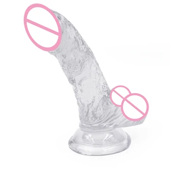 Mini Realistični Vibrator Crystal Analni Penis Močan Sesalni Prilagodljiv Seks Penis za Začetnike Femal Masturbacija Erotično Sex Igrače