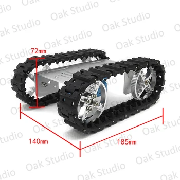 Mini T10R Smart Robot Tank Ohišje Bager Avto Platformo z TT Motor za DIY Robot