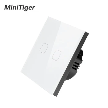 MiniTiger EU/UK standard Nepremočljiva 1/2/3 Banda LED light Touch Stikalo Senzor Stenske svetilke Stikala Kaljeno Steklo Stenske svetilke Stikala
